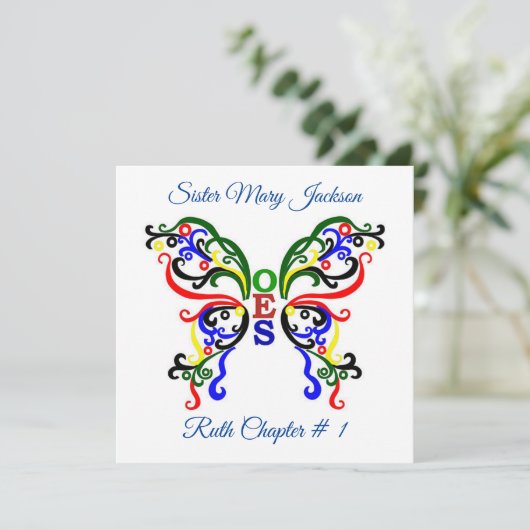 星の個人用設定 招待状 (スタンド正面)