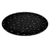 星の光が黒と白の輝きを放つ カッティングボード (角)