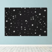 星の光が黒と白の輝きを放つ キャンバスプリント (インサイチュ (ウッドフロア))