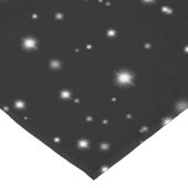 星の光が黒と白の輝きを放つ ロングテーブルランナー (コーナー)