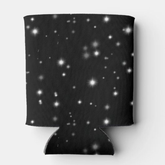 星の光が黒と白の輝きを放つ 缶クーラー (裏面)