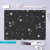 星の光が黒と白の輝きを放つ 薄葉紙 (クラフト)