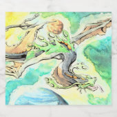 星の光に漂う緑の竜 ビールラベル (シングルラベル)