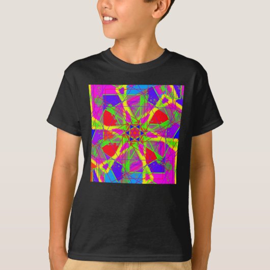 星の光線ステッカー Tシャツ (正面)
