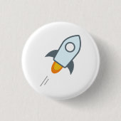 星の内腔の円形ボタン(白い) 缶バッジ (正面)