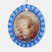 星の円形の写真フレーム セラミックオーナメント (左)