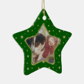 星の写真のクリスマスのオーナメント セラミックオーナメント (右)