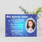 星の写真のQuinceañeraの招待状 招待状 (スタンド正面)