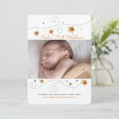 星の写真フレーム ホリデーカード (スタンド正面)