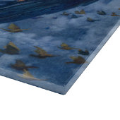 星の列と夜（天使と天使） カッティングボード (角)