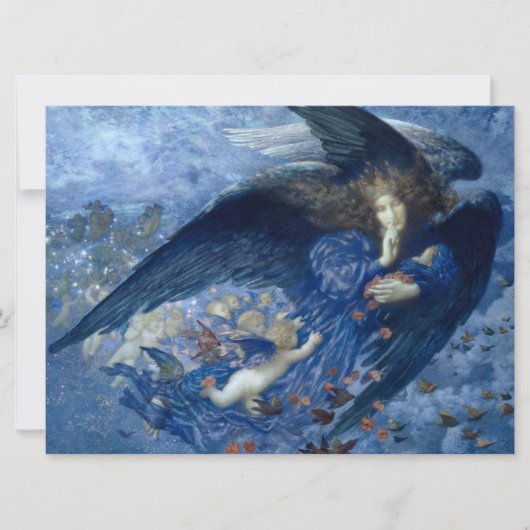 星の列と夜(天使と天使) カード (正面)