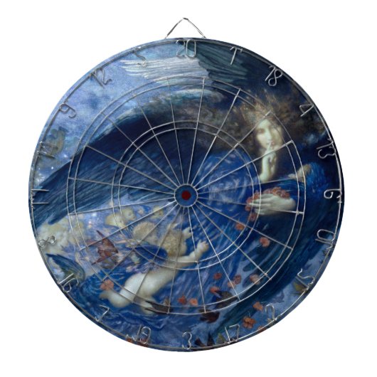 星の列と夜（天使と天使） ダーツボード (正面)