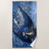 星の列と夜（天使と天使） ビーチタオル (正面)