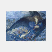 星の列と夜(天使と天使) フリースブランケット (正面(横))