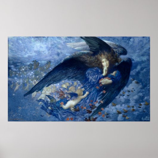 星の列と夜(天使と天使) ポスター (正面)