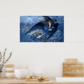 星の列と夜(天使と天使) ポスター (キッチン)