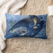 星の列と夜（天使と天使） ランバークッション (ブランケット)