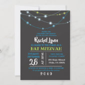 星の列 バー・バットミツバの招待状 招待状 (正面)