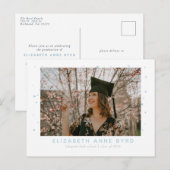 星の卒業式はがきに手を伸ばす インビテーションポストカード (正面/裏面)