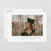 星の卒業式はがきに手を伸ばす インビテーションポストカード (正面/裏面)