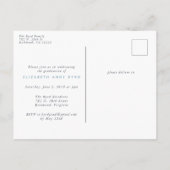 星の卒業式はがきに手を伸ばす インビテーションポストカード (裏面)