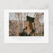 星の卒業式はがきに手を伸ばす インビテーションポストカード (正面)