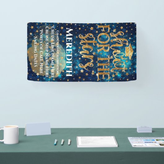 星の卒業式クルーズドアに向けて撮影 横断幕 (トレードショー)