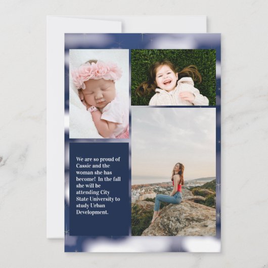 星の卒業発表に手を伸ばす 招待状 (裏面)