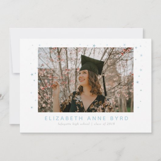 星の卒業発表に手を伸ばす 案内状 (正面)