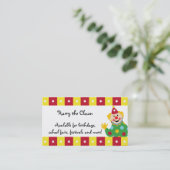 星の名刺を持つサーカスのピエロ 名刺 (スタンド正面)