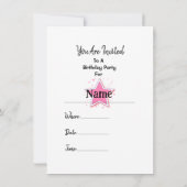 星の名前でパーソナライズする誕生日 招待状 (裏面)