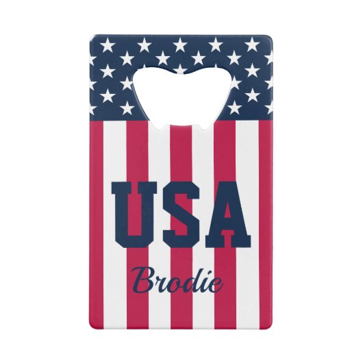 星の名前ストライプ付け クレジットカード栓抜き (裏面)