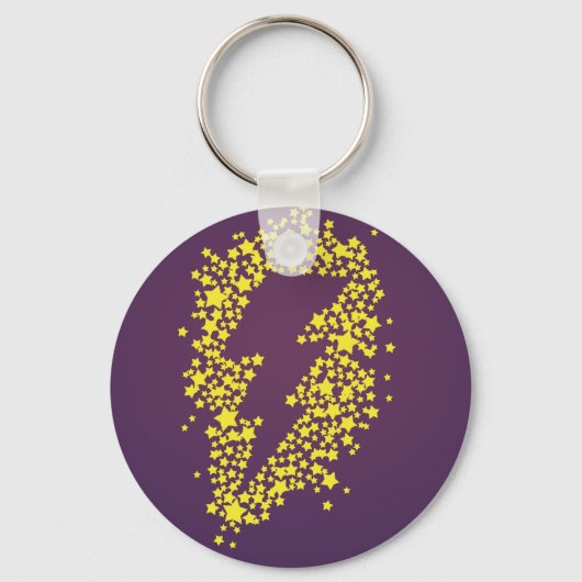 星の向こう(稲妻) （色） キーホルダー (正面)