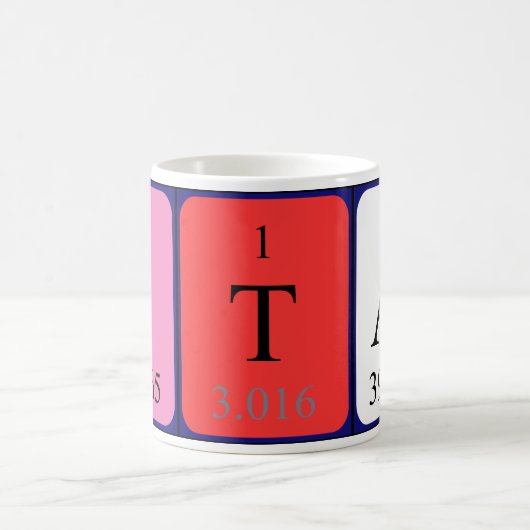 星の周期表の名前のマグ コーヒーマグカップ (中央)