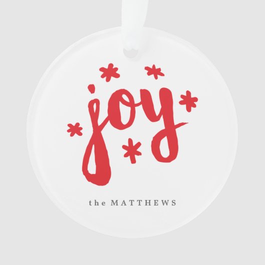 星の喜び オーナメント (正面)