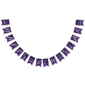 星の夜のおめでとう濃紫のカスタム バンティングフラッグ (全)