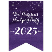 星の夜のおめでとう濃紫のカスタム バンティングフラッグ (第1の旗)