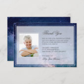 星の夜のお葬式ありがとう |記念カード サンキューカード (正面/裏面)