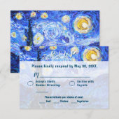 星の夜のウェディング・RSVP・カスタム招待状カード 招待状 (正面/裏面)
