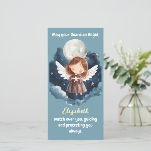 星の夜のガーディアンエンジェルGilllブックマーク サンキューカード (スタンド正面)