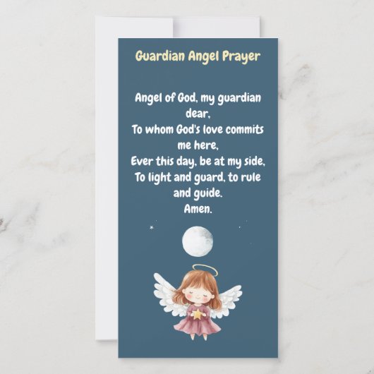 星の夜のガーディアンエンジェルGilllブックマーク サンキューカード (裏面)