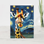 星の夜のキリン カード (正面)