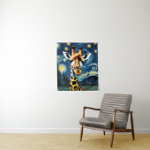 星の夜のキリン タペストリー (インサイチュ)