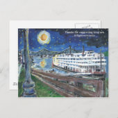 星の夜のミシシッピークイーン ポストカード (正面/裏面)