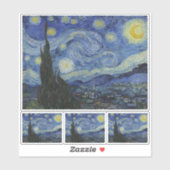 星の夜のヴィンセント・ヴァン・ゴッホ シール (シート)