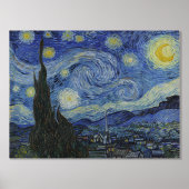 星の夜のヴィンセント・ヴァン・ゴッホ 箔ポスター (正面)