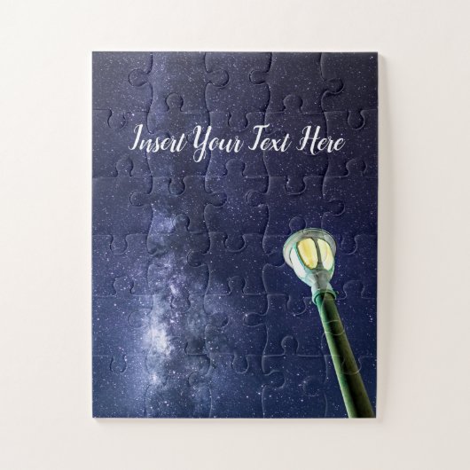 星の夜の天の川銀河系が空を星 ジグソーパズル (縦)