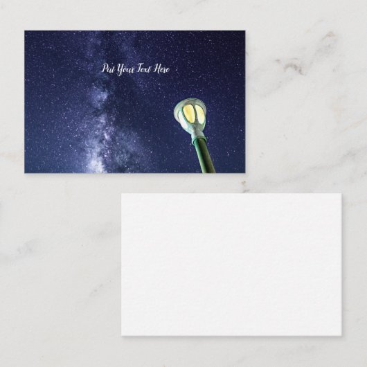 星の夜の天の川銀河系が空を星  名刺 (正面/裏面)