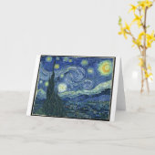 星の夜の挨拶状 カード (黄色い花)