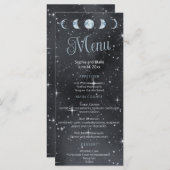 星の夜の月のフェーズ結婚のフラットメニュー メニュー (正面/裏面)